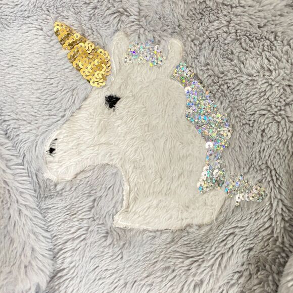 Girls Size 4 4T Unicorn Sweatshirt Sequins Pink Sweater Lot of 2 Winter Clothes - Picture 3 of 11